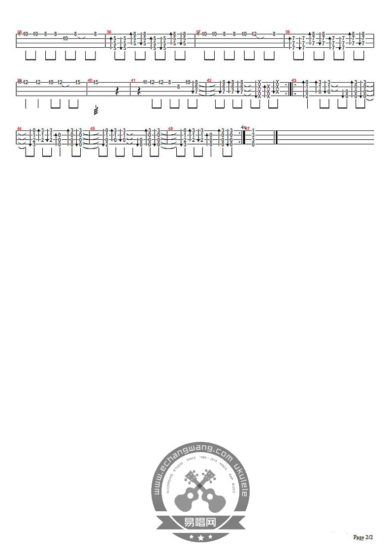 喜羊羊与灰太狼 尤克里里谱指弹版